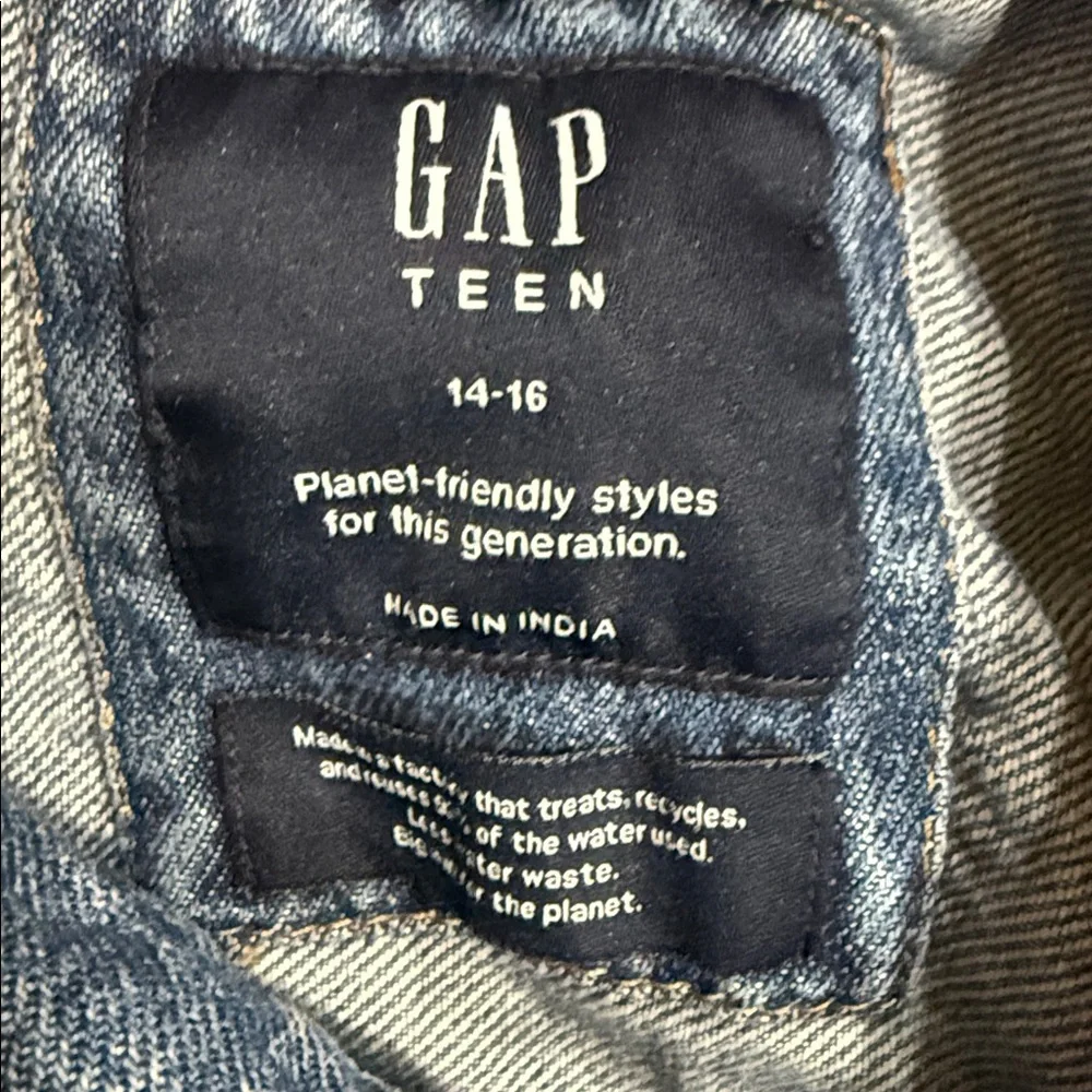 GAP Teen Denim Medium Wash Shacket‎ Unisex Size 14/16